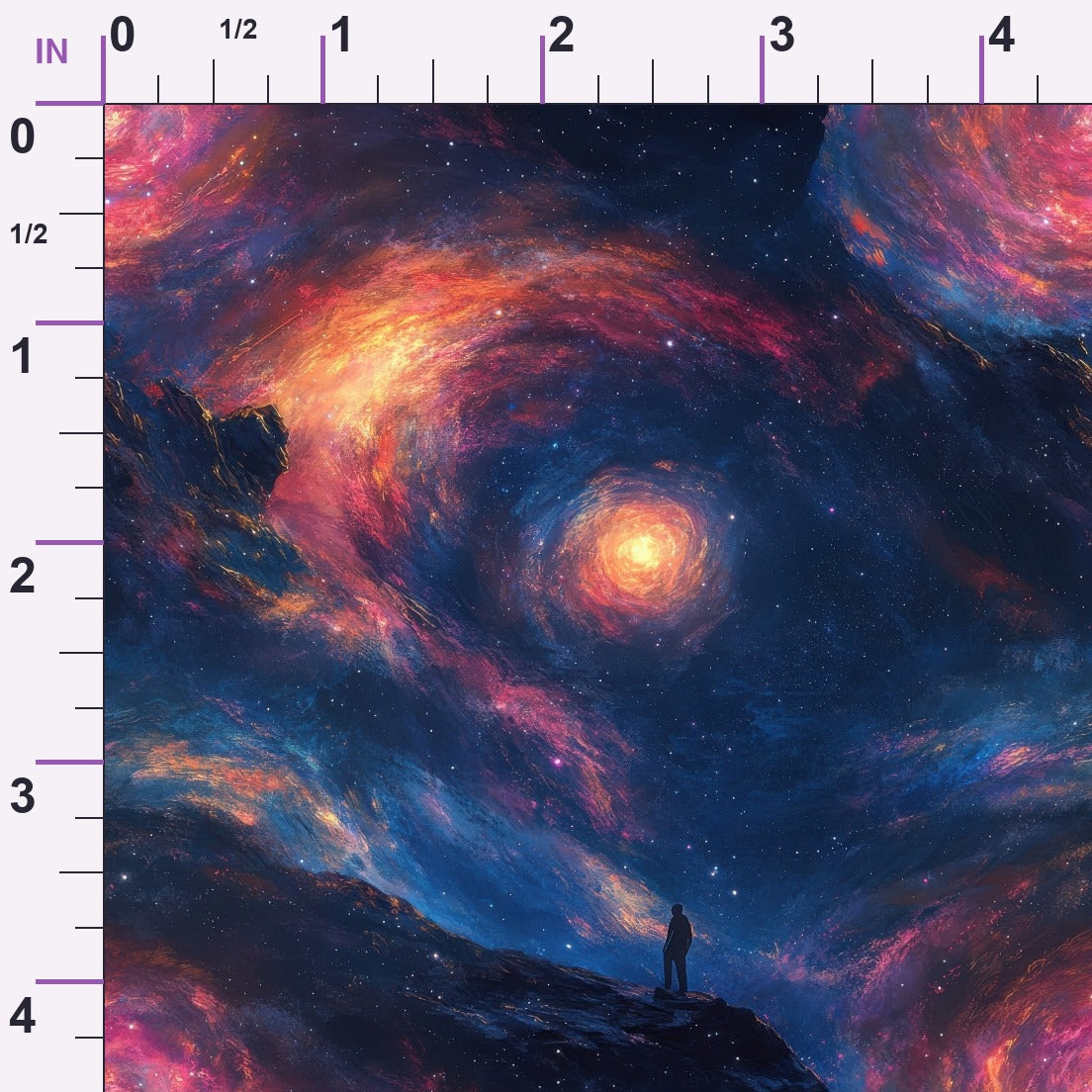 Nebula Forest Pattern 22 Minky Fabric