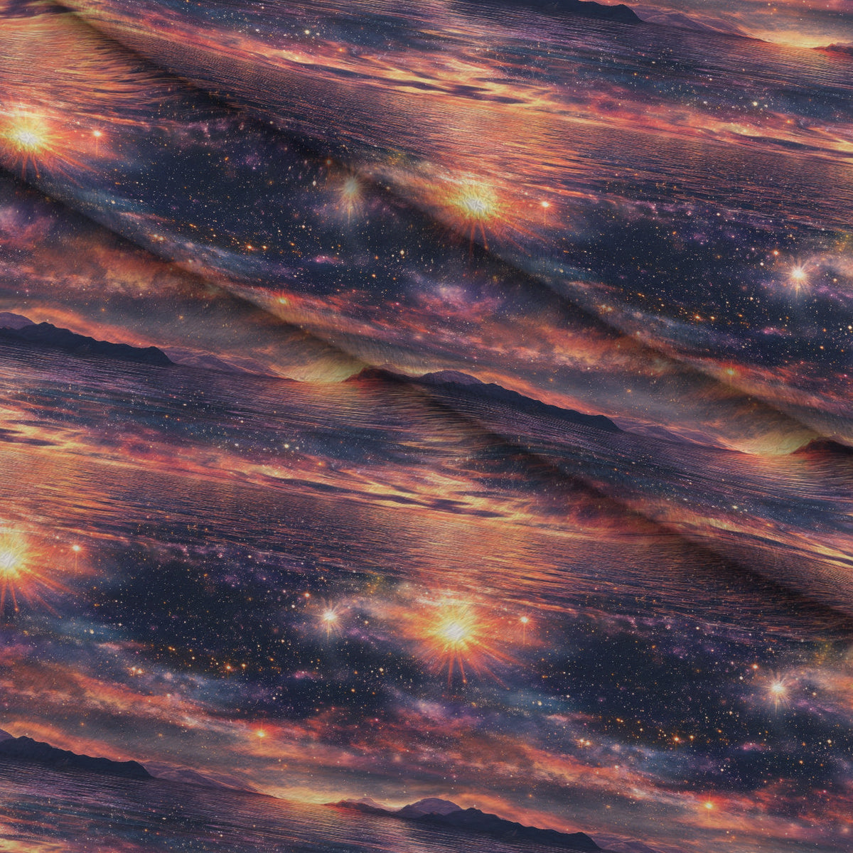 Nebula Forest Pattern 24 Minky Fabric