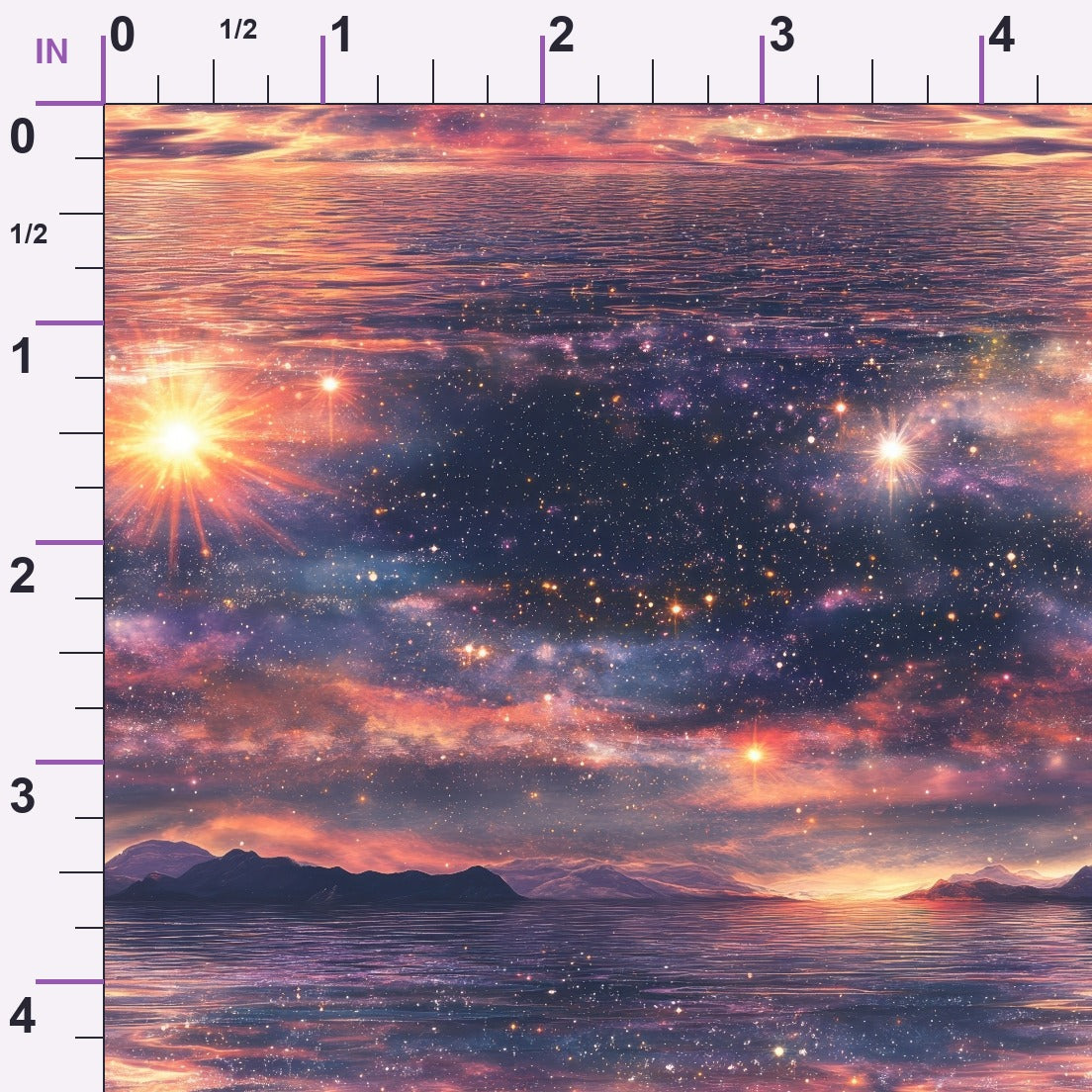 Nebula Forest Pattern 24 Minky Fabric