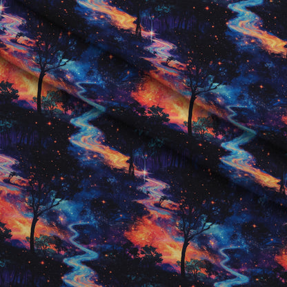 Nebula Forest Pattern 27 Minky Fabric