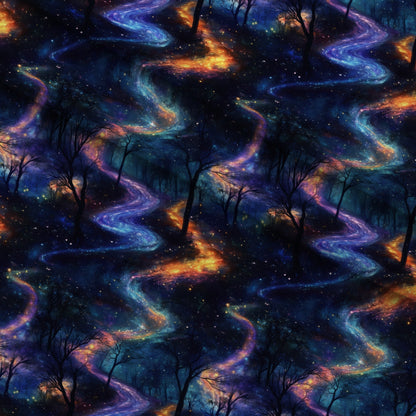Nebula Forest Pattern 28 Minky Fabric
