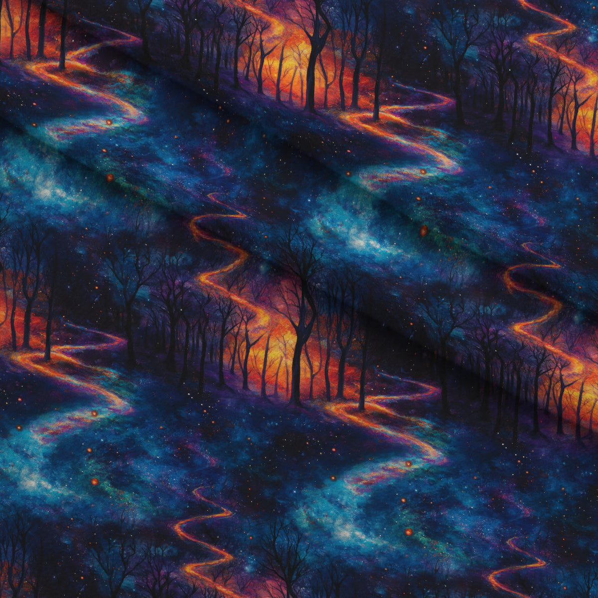 Nebula Forest Pattern 30 Minky Fabric