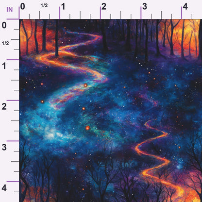 Nebula Forest Pattern 30 Minky Fabric