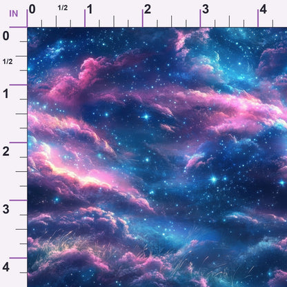 Nebula Forest Pattern 6 Minky Fabric