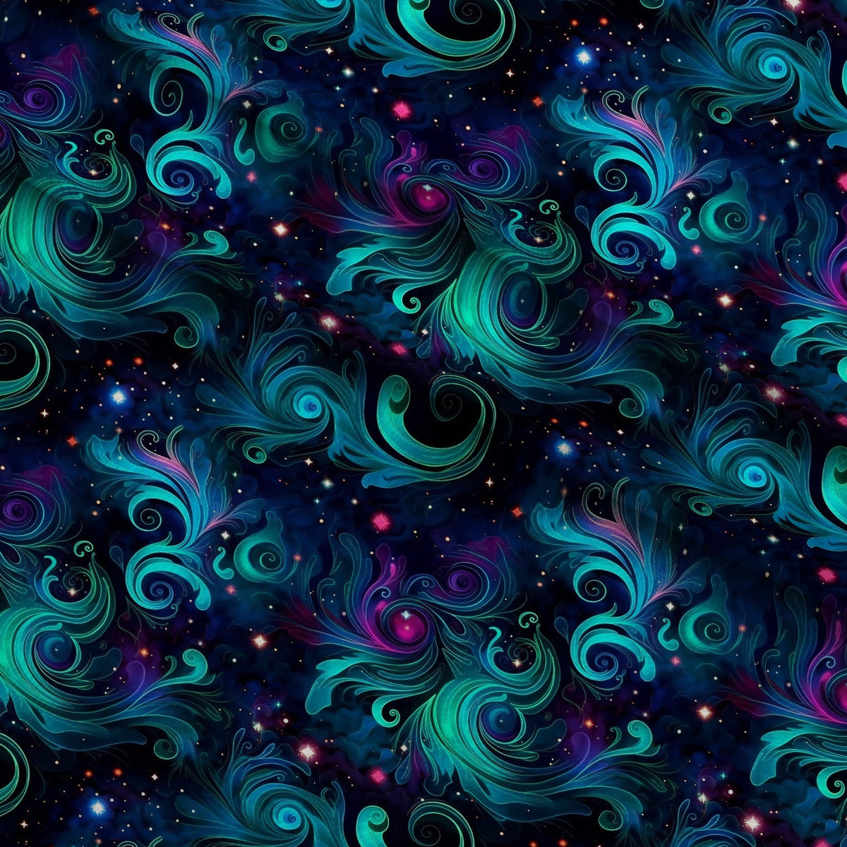 Nebula Swirls Pattern 17 Minky Fabric