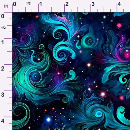 Nebula Swirls Pattern 17 Minky Fabric