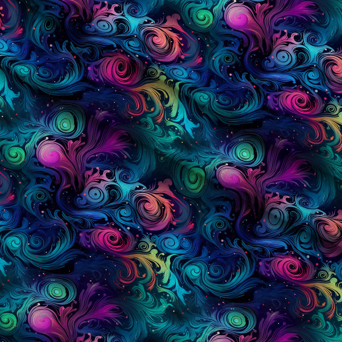 Nebula Swirls Pattern 20 Minky Fabric