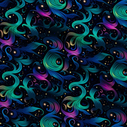 Nebula Swirls Pattern 6 Minky Fabric
