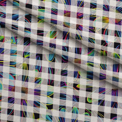 Neon Daisy Pattern 24 Minky Fabric