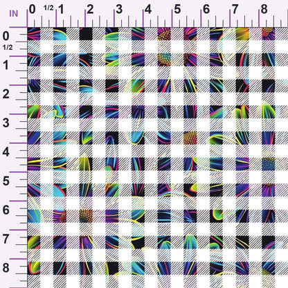 Neon Daisy Pattern 24 Minky Fabric