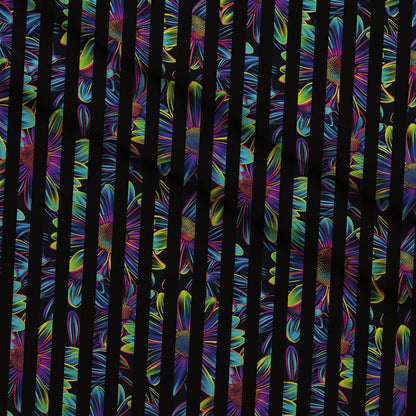 Neon Daisy Pattern 27 Minky Fabric