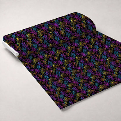 Neon Daisy Pattern 3 Minky Fabric