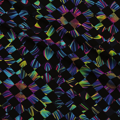 Neon Daisy Pattern 32 Minky Fabric