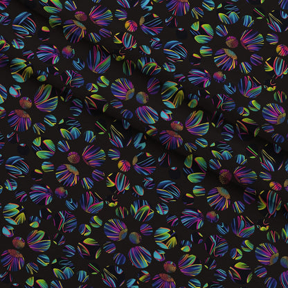 Neon Daisy Pattern 36 Minky Fabric
