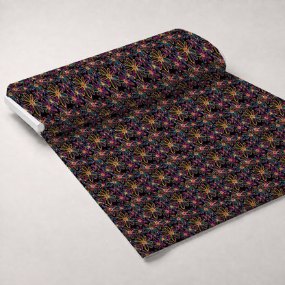 Neon Daisy Pattern 7 Minky Fabric