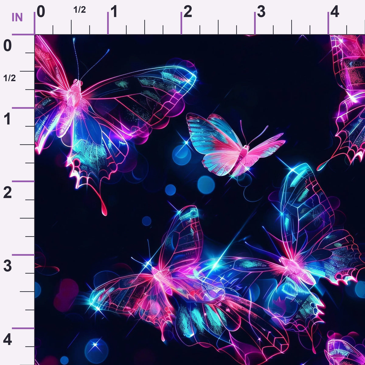 Neon Flutter Pattern 1 Minky Fabric