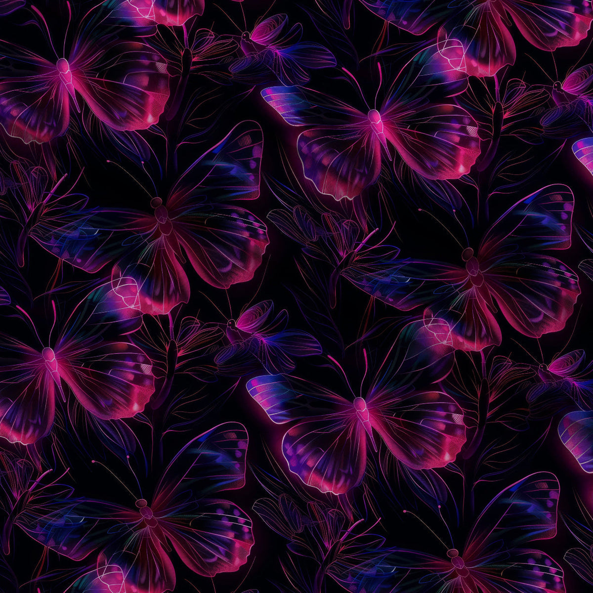 Neon Flutter Pattern 17 Minky Fabric
