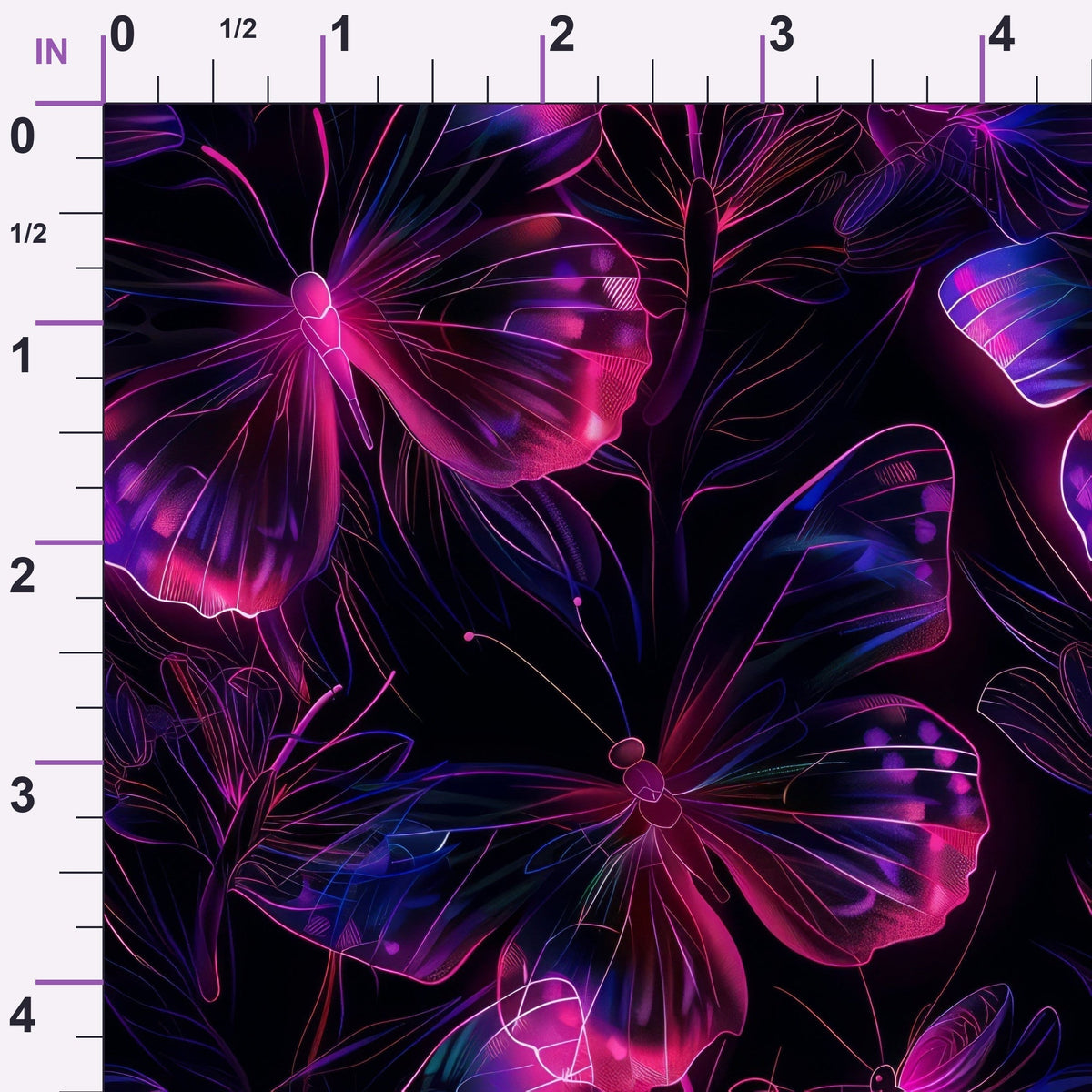 Neon Flutter Pattern 17 Minky Fabric