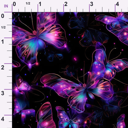 Neon Flutter Pattern 18 Minky Fabric