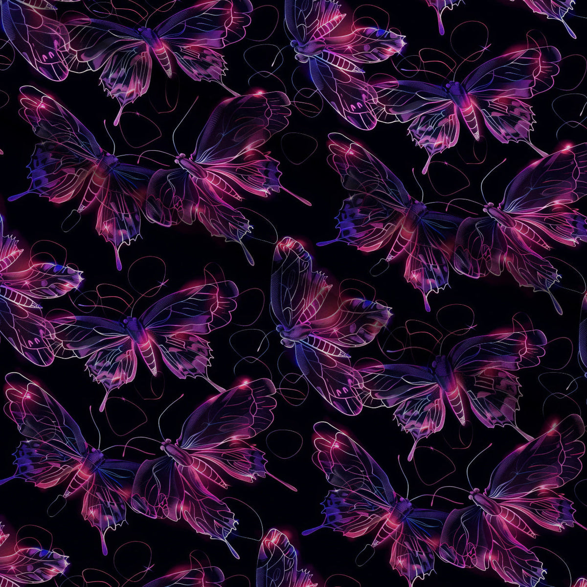 Neon Flutter Pattern 2 Minky Fabric