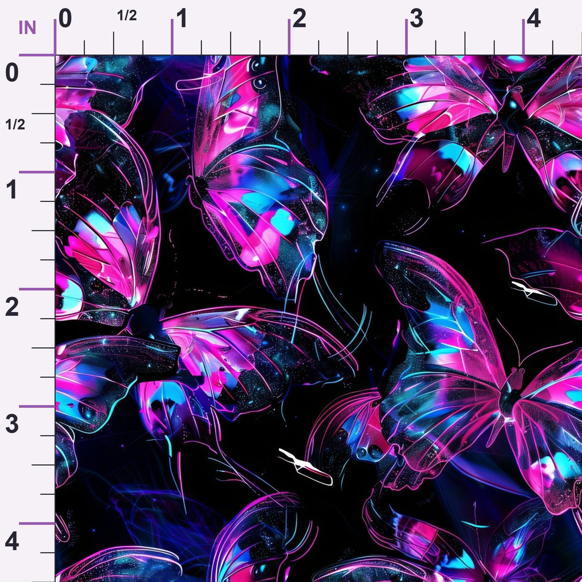 Neon Flutter Pattern 5 Minky Fabric