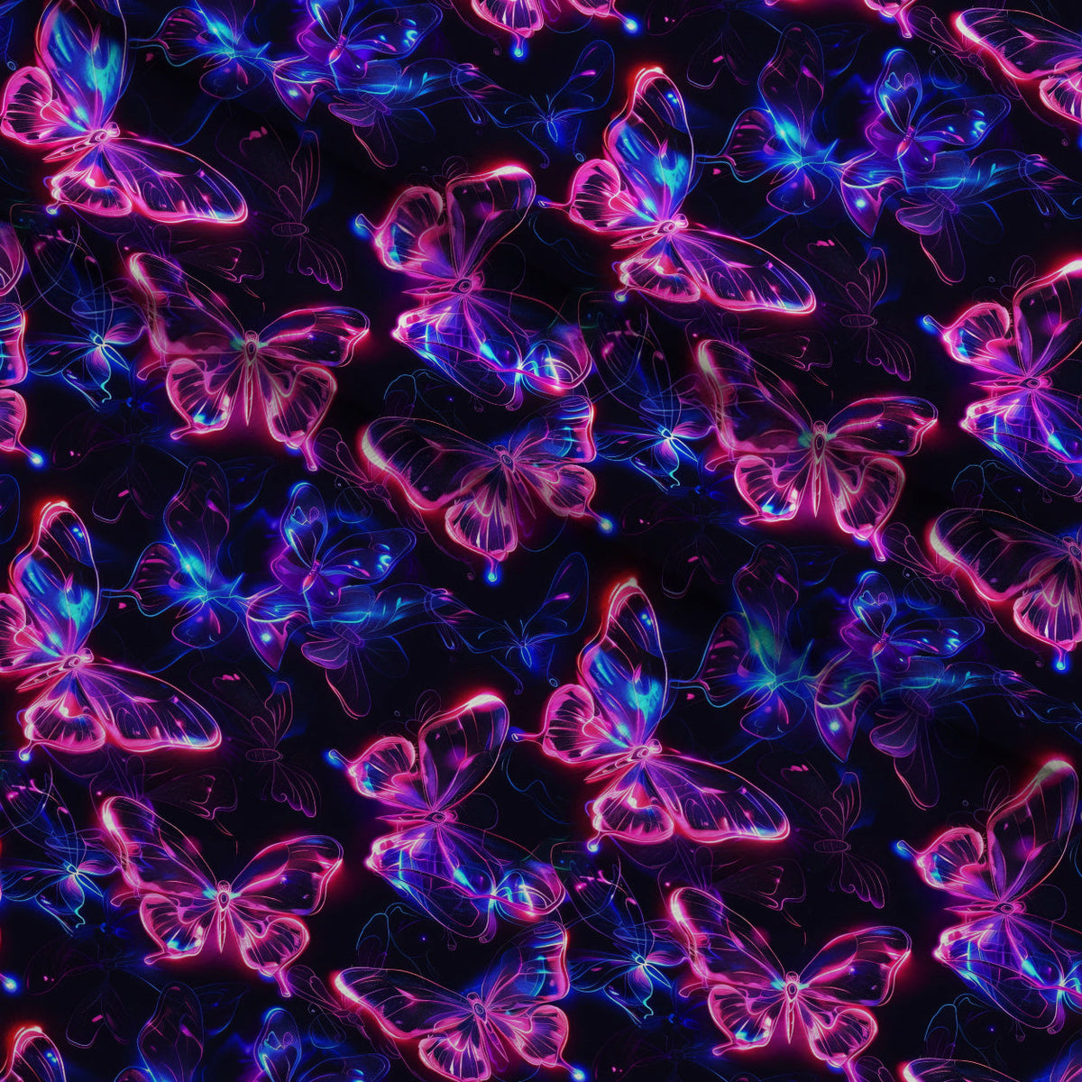 Neon Flutter Pattern 8 Minky Fabric