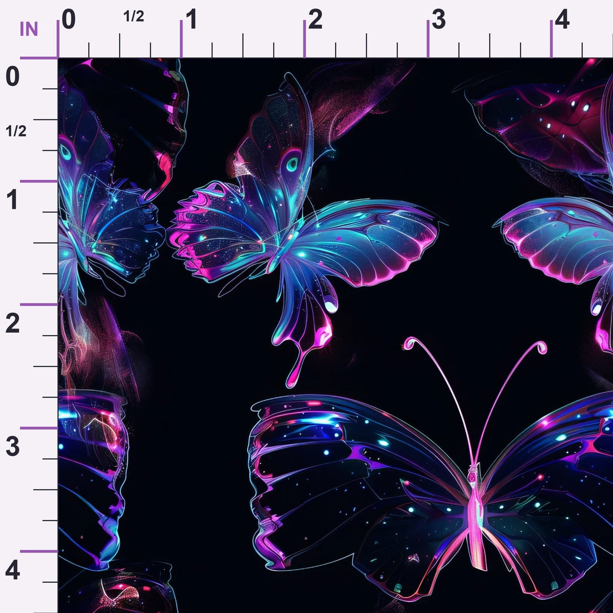 Neon Flutter Pattern 9 Minky Fabric