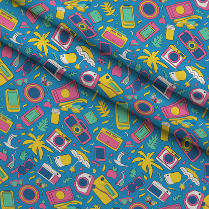 Neon Getaway Pattern 1 Minky Fabric