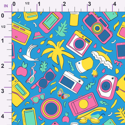 Neon Getaway Pattern 1 Minky Fabric