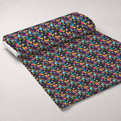 Neon Getaway Pattern 10 Minky Fabric