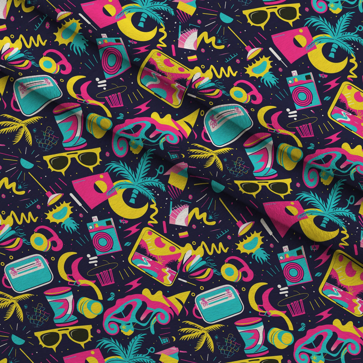 Neon Getaway Pattern 10 Minky Fabric