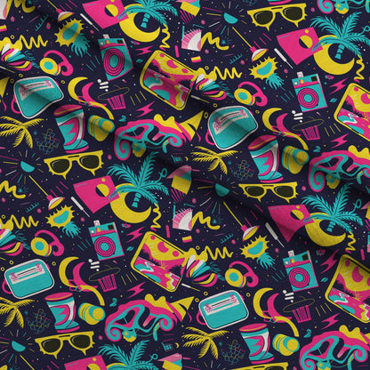 Neon Getaway Pattern 10 Minky Fabric