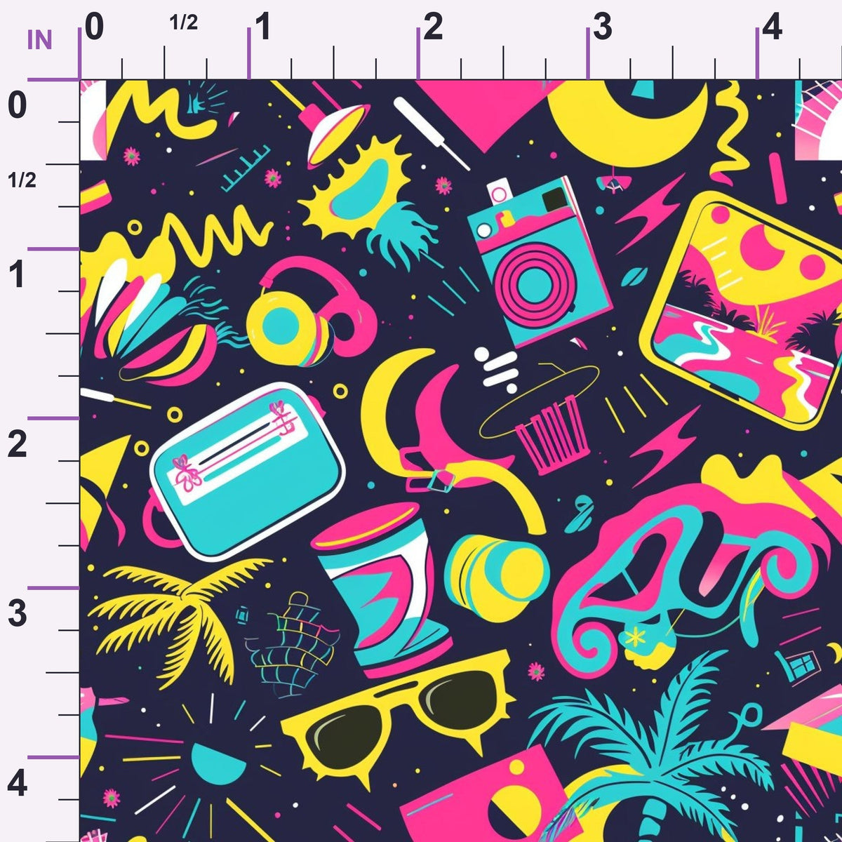 Neon Getaway Pattern 10 Minky Fabric