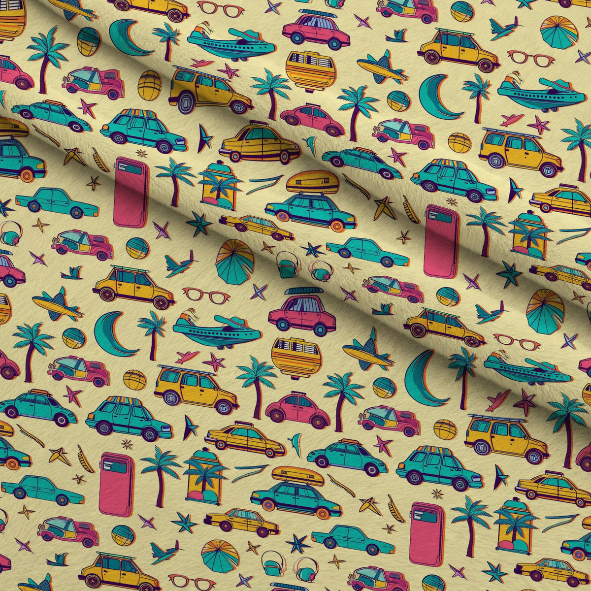 Neon Getaway Pattern 11 Minky Fabric