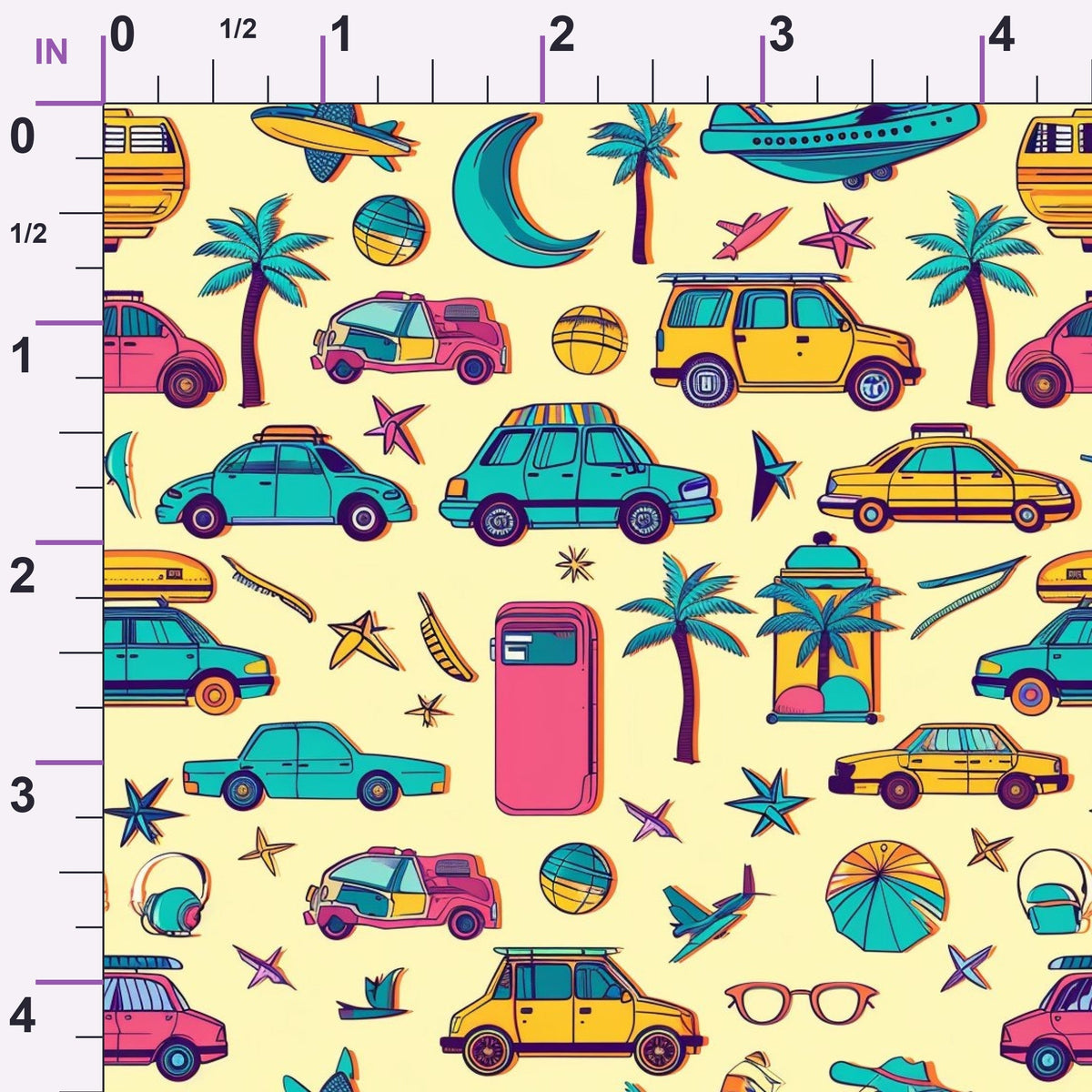 Neon Getaway Pattern 11 Minky Fabric