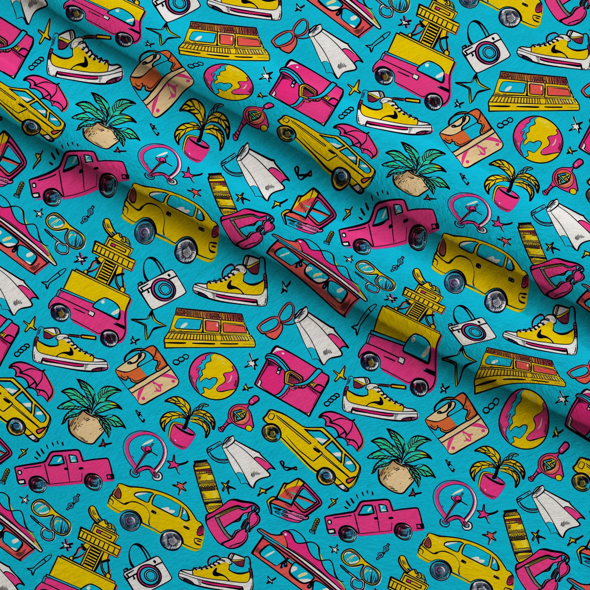 Neon Getaway Pattern 14 Minky Fabric
