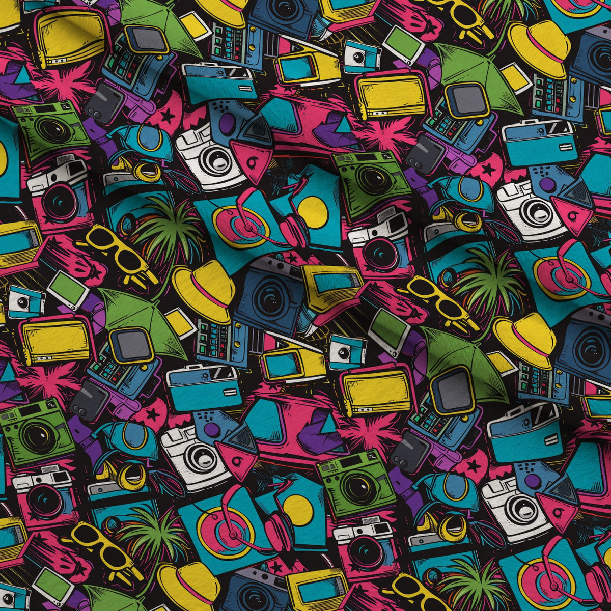 Neon Getaway Pattern 15 Minky Fabric