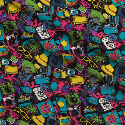 Neon Getaway Pattern 15 Minky Fabric
