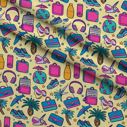 Neon Getaway Pattern 2 Minky Fabric