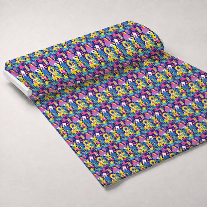 Neon Getaway Pattern 3 Minky Fabric