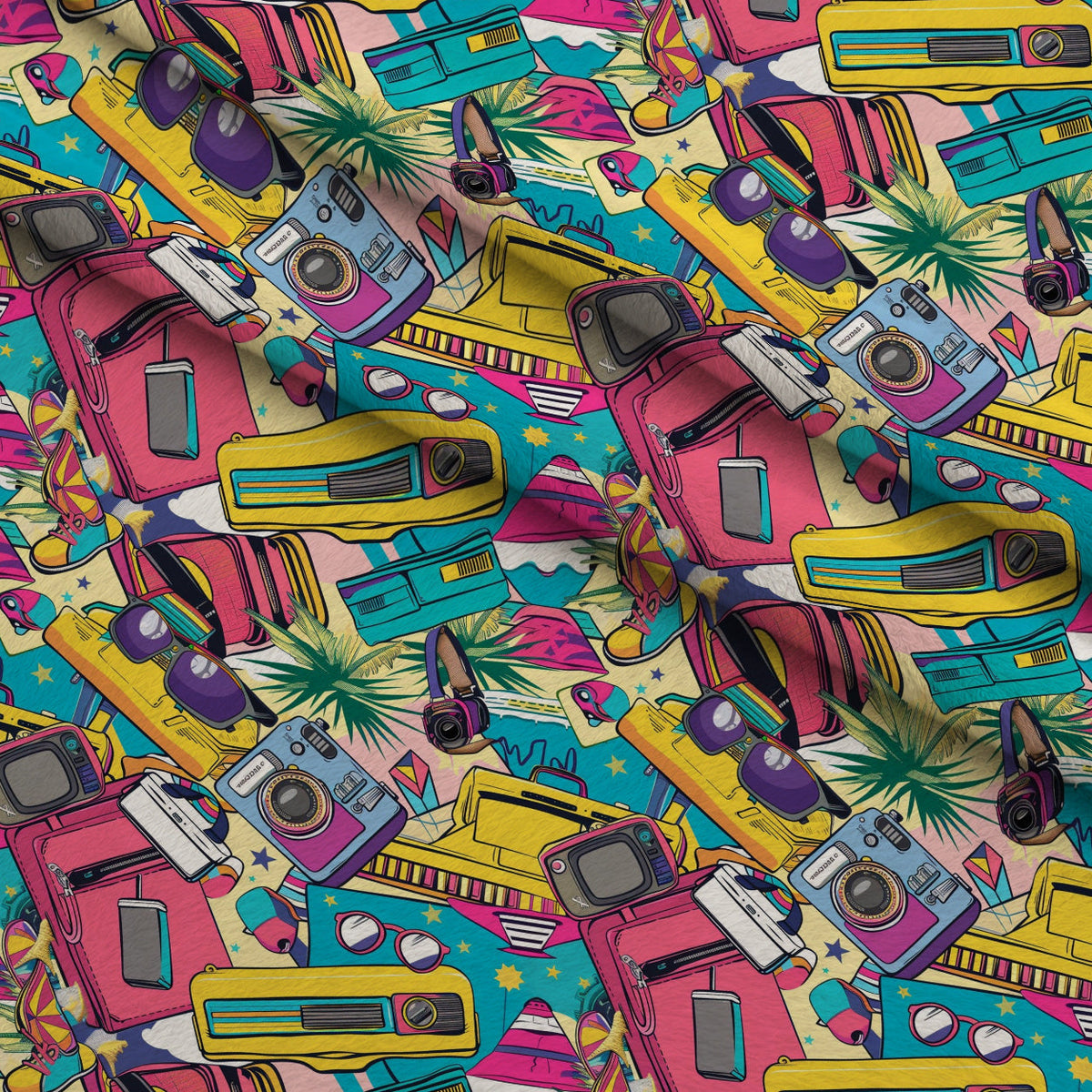 Neon Getaway Pattern 4 Minky Fabric