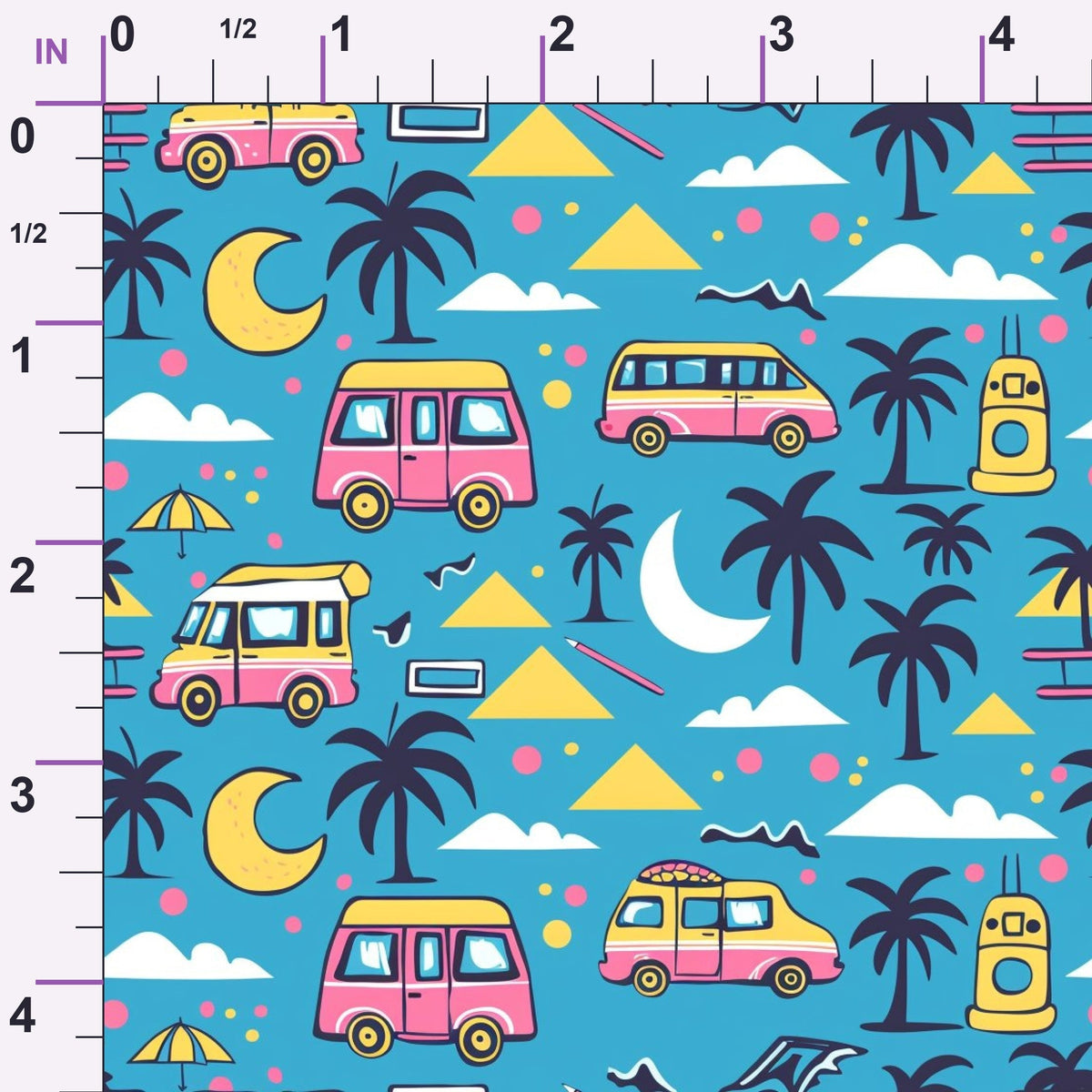 Neon Getaway Pattern 5 Minky Fabric
