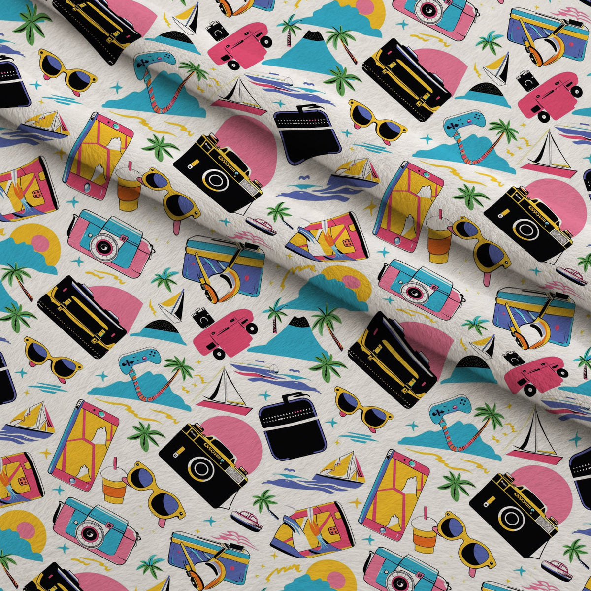 Neon Getaway Pattern 7 Minky Fabric