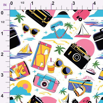 Neon Getaway Pattern 7 Minky Fabric