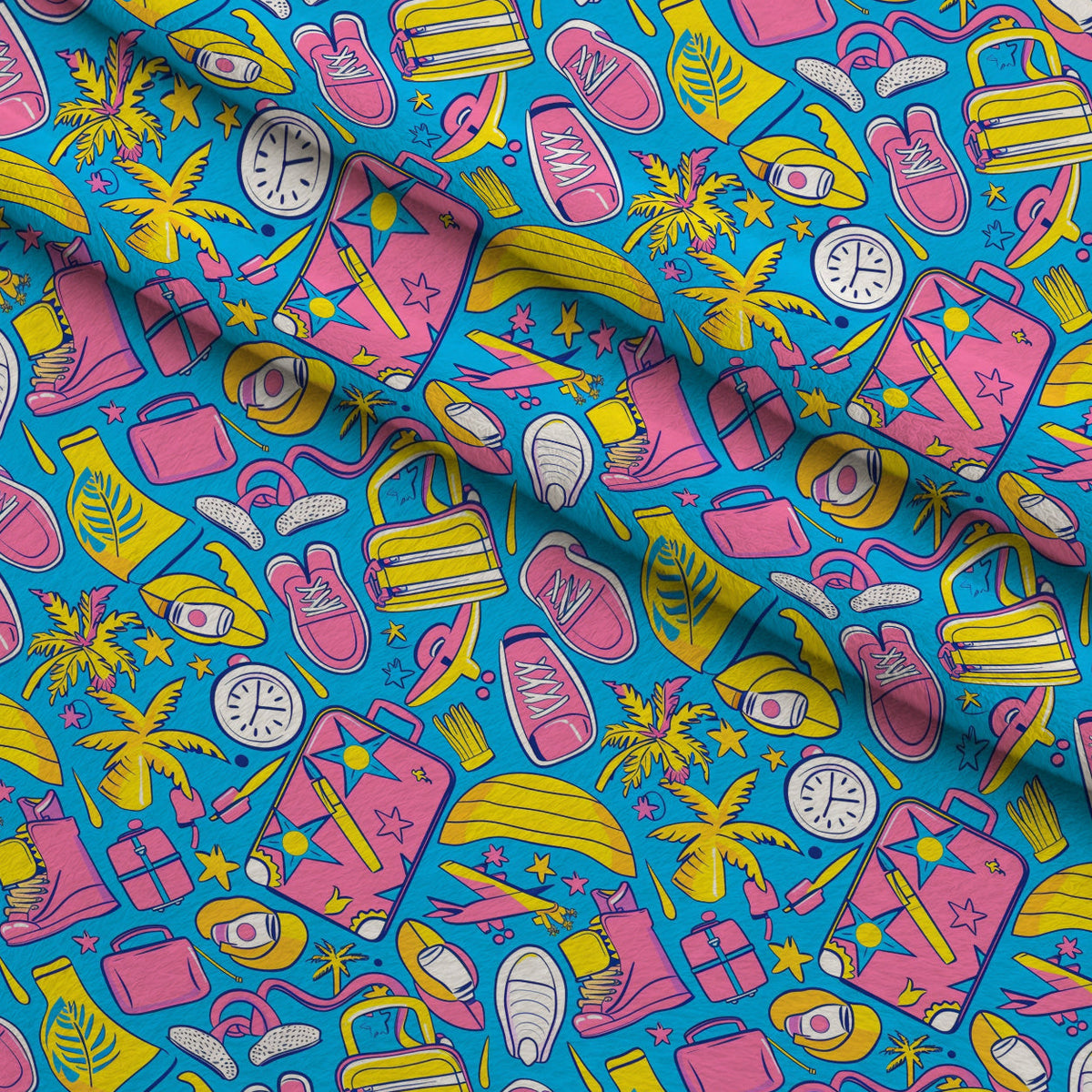 Neon Getaway Pattern 8 Minky Fabric