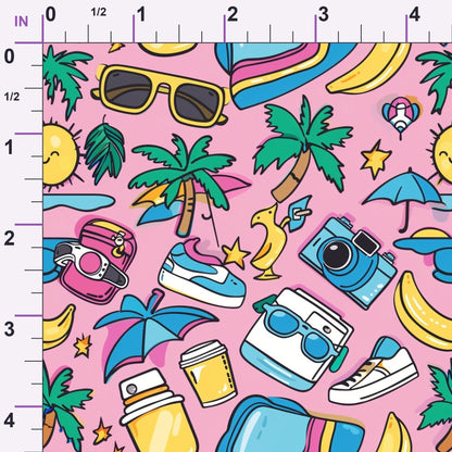 Neon Getaway Pattern 9 Minky Fabric