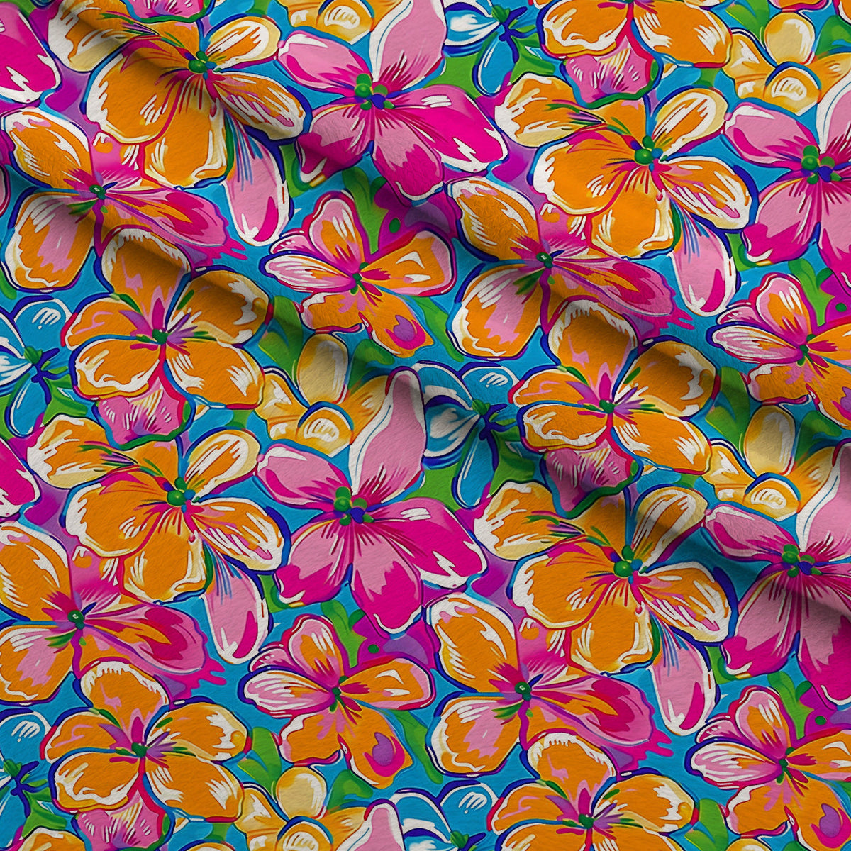Neon Petal Pop Pattern 11 Minky Fabric