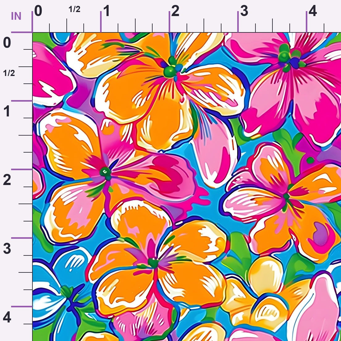 Neon Petal Pop Pattern 11 Minky Fabric