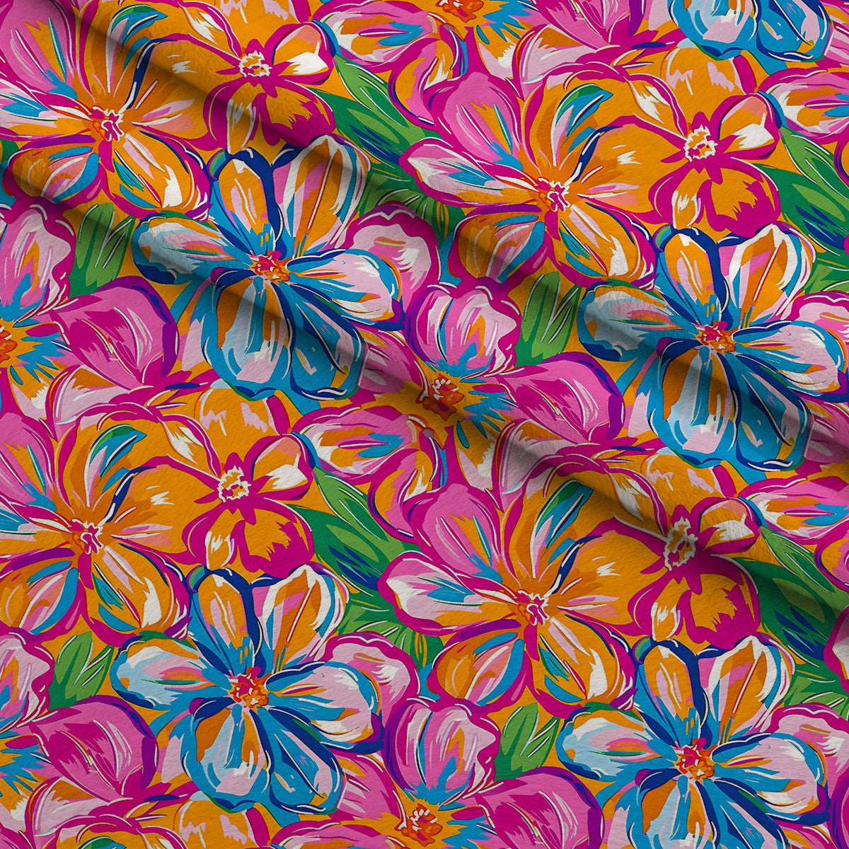 Neon Petal Pop Pattern 12 Minky Fabric