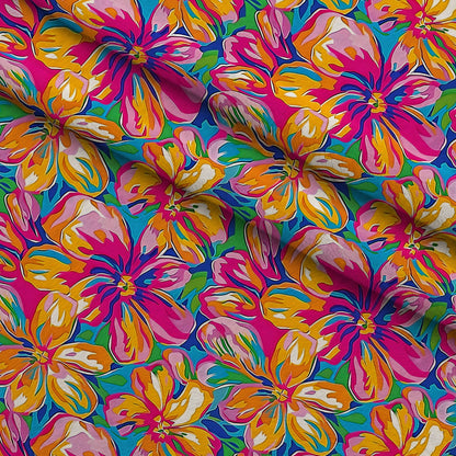 Neon Petal Pop Pattern 14 Minky Fabric